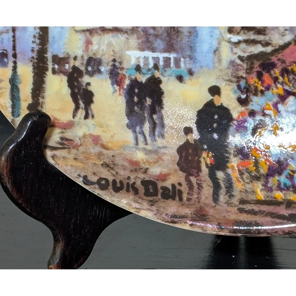 Louis Dali Ltd ed. Collector Plates (Set of 2) La Conciergerie & Arc de Triomphe